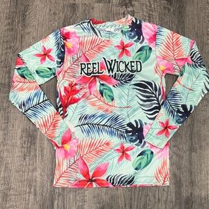 Kids Long Sleeve Tropical Tee - Multicolor